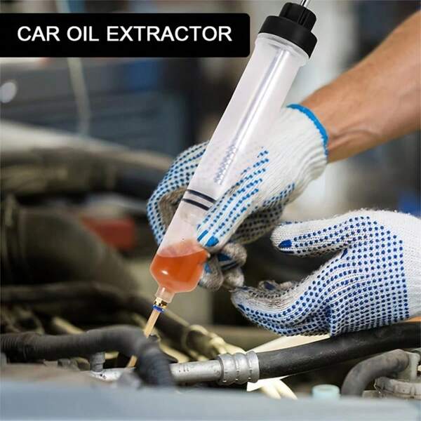 Pompe à huile manuelle / Ensemble injecteur de fluide -- Convient pour l'entretien des automobiles, navires, camions, tondeuses à gazon et voiturettes de golf. C'est un outil de vidange d'huile de type injection applicable à l'huile de boîte de vitesses, au liquide de frein, à l'huile moteur et à l'huile de transmission. Adoptant une conception d'étanchéité de haute qualité, il peut aspirer manuellement l'huile et sert d'accessoire d'entretien pour les systèmes d'huile et d'eau automobile.