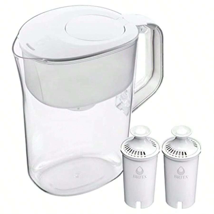 Large 10 Cup Water Filter Pitcher With Smart Light Filter Reminder And 2 Standard Filtes Made Without  White Packaging May Vary (1512822) - 如圖 - 查看 1