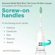 Toothbrush Replacement Heads Compatible With Philips  E-Series      Screw-On Electric Toothbrush Handle Head Come With Hygienic Caps, 3 Count, Green - 綠色 - 查看 3