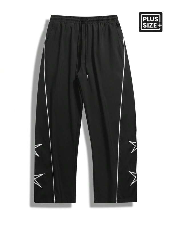 Pantalones cargo de talla grande para hombres, de estilo casual y de uso al aire libre para otoño e invierno, con bolsillos grandes y pierna recta