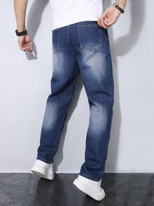 Fashion Design Straight-Leg Jeans Teen Boy - Medium Wash - View 3