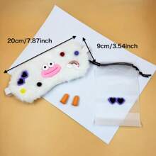 Funny Eye Mask Set With Earplugs & Plush Sausage Mouth Design, Comfortable & Reusable Eye Mask For Travel, Yoga, Meditation, Napping, Light Blocking