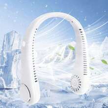 AIRPROSSING 1个便携式颈挂风扇，空调降温颈挂风扇，USB充电，大容量电池，3档风速，无叶风扇，适合夏季室内外使用 - 新款6 - 查看 2