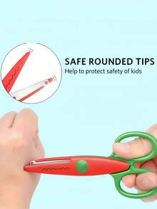 6/12 Pcs/Set Craft Scissors With Decorative Edges, ABS Resin Scrapbooking Scissors, 6 Patterns, Smooth Cutting, Fun And Colorful,School Supplies,Back To School