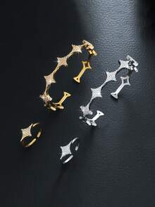 1 套铜材质中东流行发光精致手链和戒指豪华礼品套装，适合日常佩戴 - 手鐲+戒指 - 查看 3