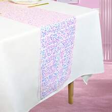 Mermaid Sequin Tablecloth, Rectangular Rainbow Home Decor Table Runner, Polyester Sequin Tablecloth For Party, Bridal, Wedding, Shower, Birthday Mermaid Themed Party