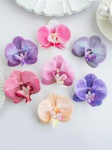 5/10/30/2500PCS Artificial Non Woven Butterfly Orchid Flowers Silk Butterfly Orchid Flower Head For Autumn Wedding Vase For Home Dining Room Bedroom Decorations, Festival Birthday Party Accessories, Outdoor Garden Decorations