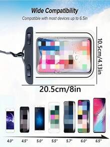 1 pieza Bolsa impermeable universal para teléfono, Funda impermeable para teléfono, Adecuada para iPhone 14, 13, 12, 11Pro Max, XS Plus y Galaxy S22, S23 y otros teléfonos móviles de 7.0 pulgadas o menos, Bolsa impermeable 3D para teléfono móvil, Compatible con iPhone 5/3/2/1 y otros modelos de teléfonos móviles, Adecuada para natación, buceo, rafting y otros deportes acuáticos, Funda para teléfono móvil, Billetera, Adecuada para deportes al aire libre, vacaciones de verano, viajes a la playa, piscina de resort