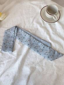 6件套女士碎花真丝围巾发带，休闲优雅百搭日常礼物装饰发饰头带，适合女性、学生、大学生秋季配饰、秋冬季度假穿搭，女士头巾柔软头巾夏季穿搭 - 彩色 - 查看 8