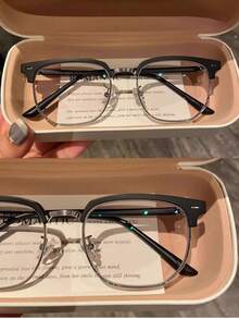 Blue Light Blocking Glasses Vintage Half Frame UV Clear Lens Anti Eyestrain Computer Gaming Glasses For Women Men.Blue Light Glasses For Woman Men Safety Glasses Blue Light Blocking Glasses Protection Computer Gaming Glasses Women Cute Light Weight Red Frame Oversized Non Prescription Small Face Square Cat Eye Reduce Eye Fatigue On Computers, TVs, Phones, And Games, Suitable For Computer Lense Screen Protector Plain Glasses Clear Lens Glasses Blue Light Light Blocking Glasses Blue Light Glasses Light Glasses For For Women Men Light Glasses For Glasses For Women 99 Blue Light Glasses For Woman Blue Light Glasses Women/Men, Fashion Round Frame UV Ray Filter Computer Gaming Glasses Computer Glasses - Anti Eyestrain & UV Glare Protection Anti Glare - Màu đen sáng (vàng) - Xem 9