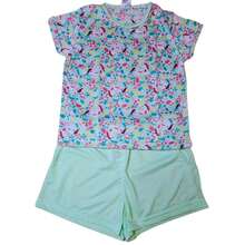 Pijama Juvenil Menina Curto - Multicolorido - Visão 4