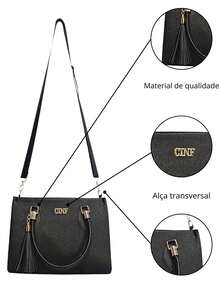 4 件装手提包挎包斜挎包零钱包，女士最佳工作包绗缝细节包套装，女包套装，书包套装，大容量，便携，商务休闲，适合少女女大学生，非常适合返校、大学、中学、高中、工作、商务、通勤