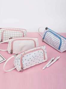 帆布笔袋 手提笔袋 多槽笔袋 文具收纳袋 学校用品 返校 - B - 查看 8