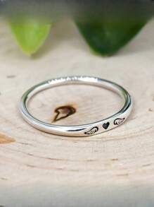 Memorial Rings For Women, Stainless Steel Jewelry, Tiny Heart With Wings Angel Ring,Stackable Personalized Gift Jewelry,Sympathy Memorial Jewelry For Loss Of Loved One Memorial - Tiny Heart With Wings Ring, Missing You Always I'll Hold You In My Heart Rings Lost Loved One Loss Miscarriage Memorial Jewelry Gift