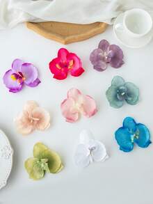 5/10/30/2500PCS Artificial Non Woven Butterfly Orchid Flowers Silk Butterfly Orchid Flower Head For Autumn Wedding Vase For Home Dining Room Bedroom Decorations, Festival Birthday Party Accessories, Outdoor Garden Decorations