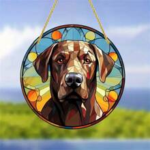 2D retro farbige Dackel Fenster Deko Anhänger aus Acryl, Deko Anhänger für Feiertage und Partys, Auto Innenraum Deko, verschiedene Tier Anhänger zur Auswahl, geeignet für Hunde- und Tierliebhaber