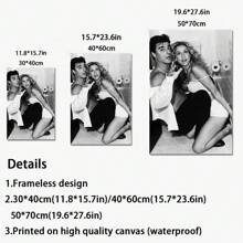 1pc,Kelly And Mr. BigWall Art,ModernleposterPrinting Canvas Painting, ,Home Decor,Room Decoration Stuff,Gift Ideas,Suitable For Decorative Painting Inbar,Hotel,Bedroom,Living Room19.7*27.6 Inch, Frameless Gifts Birthday Graduation