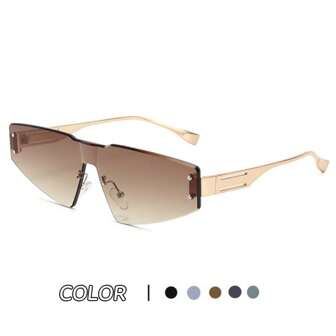 1 Pair Frameless Rimless Women Fashion Fashion Glasses, Elegant For Driving, Beach, Daily Decor