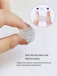 10 piezas Manguitos protectores de silicona para los dedos de los pies para prevenir la abrasión y el dolor en deportes - transparente - Ver 9