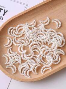 Lote de 20/60 piezas de lazos con perlas artificiales marfil para decorar el cabello en bodas, decoración diaria o manualidades de DIY, materiales para hacer clips, joyas y productos hechos a mano