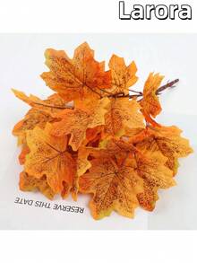 1 件 Larora 人造秋季枫叶装饰，塑料假秋季植物，适合圣诞节、感恩节、万圣节装饰