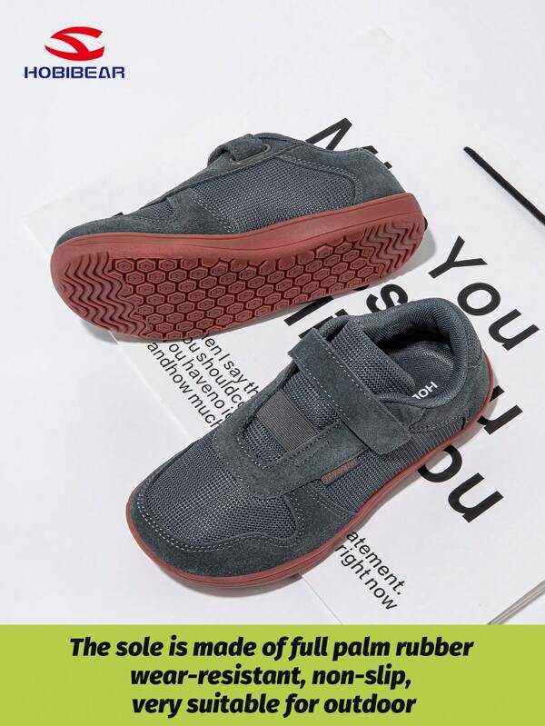 HOBIBEAR Kids Barefoot Sports Shoes, Rubber Outsole Breathable Mesh Round Toe, Lightweight Comfortable Soft Flat Sneakers, Suitable For Outdoor All Seasons, Summer