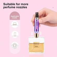 4-Piece Travel Perfume Atomizer Set - 5ml Refillable Leakproof Spray Bottles With Ultra Fine Mist, TSA-Approved Portable Scent Dispenser For Handbag, Gym, Office & Vacation, Silver - Red, Rose Red, Purple, Green - 查看 5