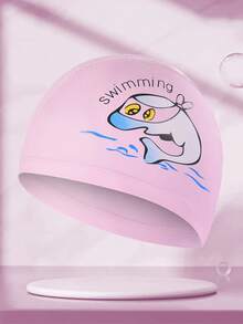 1pc Children Cartoon Swimming Cap With Ear Protection, Suitable For Boys And Girls - Multicolor - View 26