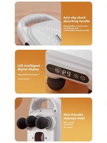 6 Head Massage Gun Deep Tissue With 9 Levels & 9 Modes, Professional Handheld Massage Gun, Electric Massager Tool For Legs, Arms, Waist, Back, Buttocks - Full Body Muscle Pain Relief, Ideal Gifts For Women, Men, Mom, And Dad