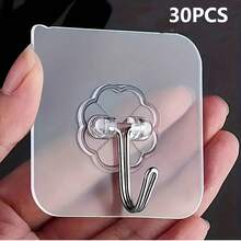 10pcs Large Heavy Duty Wall Hook, Self Adhesive Hanging Hook, Multipurpose Coat Hat Towel Key Sundry Hook, Waterproof Hanger Hook Bathroom Toilet Kitchen, Household Utility Hook Accessories,School Supplies,Back To School