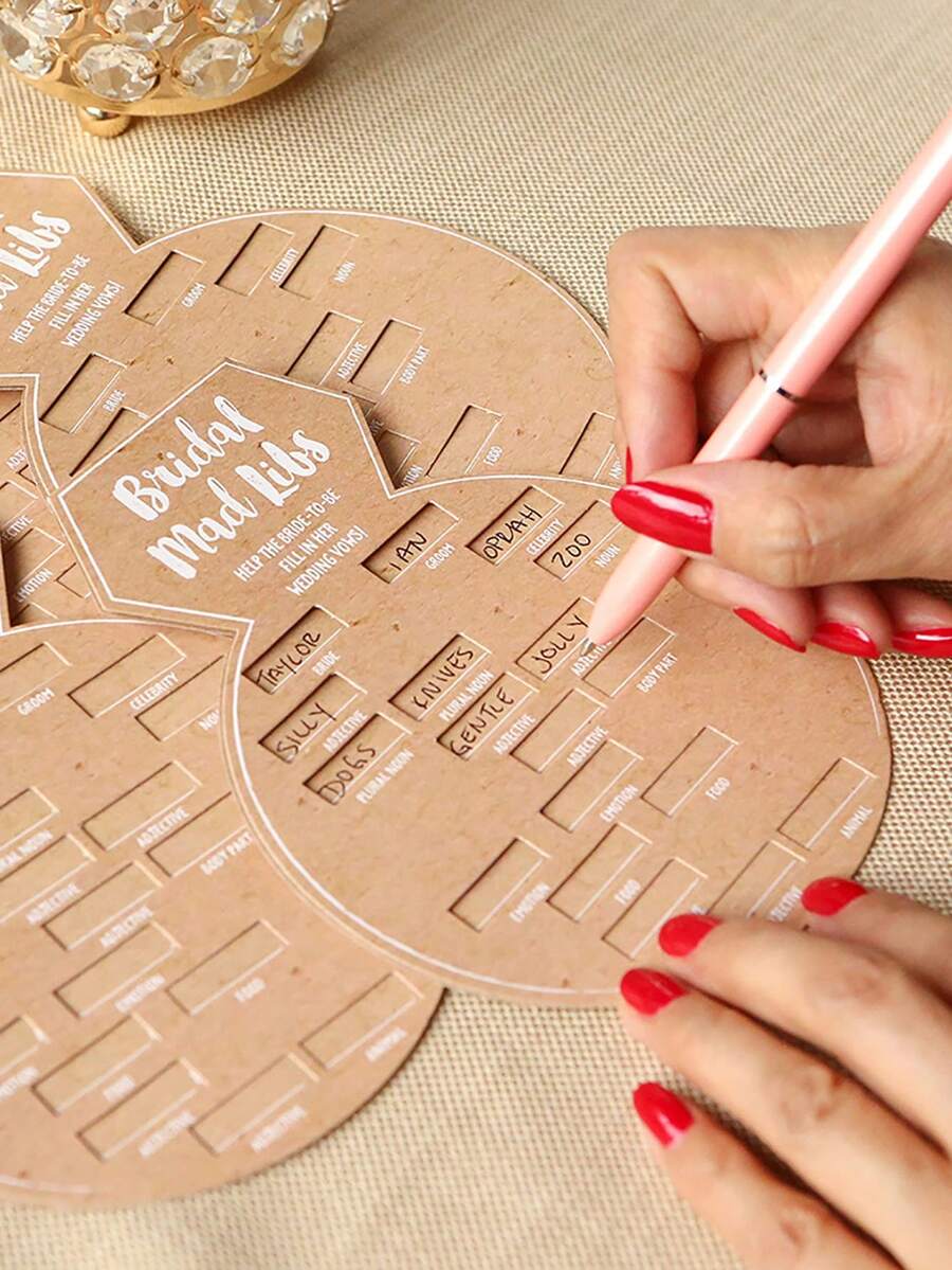 10 tấm thiệp hình nhẫn kim cương bằng giấy Kraft dùng cho tiệc cưới và tiệc chia tay cuộc sống độc thân - Trò chơi tiệc độc thân, trò chơi dự đoán và gợi ý vui nhộn - Nhiều màu - Xem 1