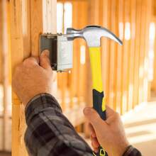 Yellow 11 Oz Straight Claw Hammer With Smooth Face Shock Reduction Grip Hammers Tools Forged Nail Hammer House - 1 - Xem 4