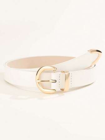 1 st midjebälte med halvcirkelspänne, moderiktigt och mångsidigt klänningsbälte för kvinnor, minimalistisk design för vardagligt bruk