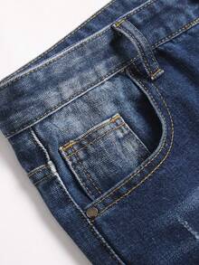 Fashion Design Straight-Leg Jeans Teen Boy - Medium Wash - View 4