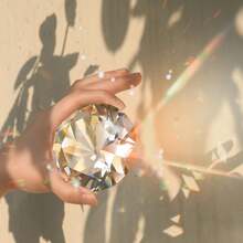 1pc K9 Crystal Diamond Paperweight, Gem Stone Wedding Decor, Center Piece Decor For Home, Office, Birthday Gift, Suitable For Women, Family, Friends (Transparent) - Multicolor - View 4