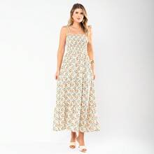 Ruffled Hem Knot - 米色 - 查看 1