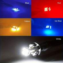 T5/T10 LED 灯泡散热快，拥有 360 度照明角度，提供多种颜色和高亮度。它们易于安装，使用寿命长。194 个 LED 车内灯泡可用于仪表盘指示灯、牌照灯、顶灯、前后侧示廓灯、后备箱灯、转向灯、示宽灯、手套箱灯、内尾灯等。