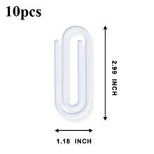 10 Pieces Sublimation Paper Clips Large Size Blank, Acrylic Sublimation Paper Clips Blank, Large And Small Transparent Sublimation Bookmarks DIY Design Thermal Transfer Paper Clips,School Supplies,Back To School