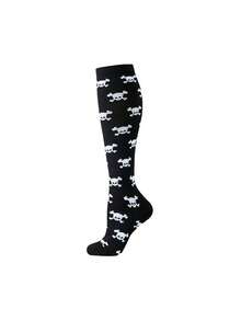 1 Pair Women Compression Socks, Knee High Socks, Cute Nurse Compression Socks, Y2k, Cozy