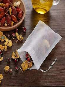 100 حزمة من أكياس القماش غير المنسوج بمقاس 7 سم * 9 سم، أكياس الشاي (بدون شاي)، أكياس منقي الشاي والتوابل، مختومة بحبال للاستخدام لمرة واحدة، منقي متعدد الأغراض للمطبخ، مناسب للشاي والتوبل والقماش الناعم - مناسب للطهي والطب الصيني التقليدي ومرقة العظام - اكسسوارات المطبخ، أكياس شاي بسحاب/أكياس شاي لاستخدام لمرة واحدة/أكياس الليموناضة لتحضير الشاي والطهي، ألوان وأنماط عشوائية' - متعدد الألوان - مشاهدة 3