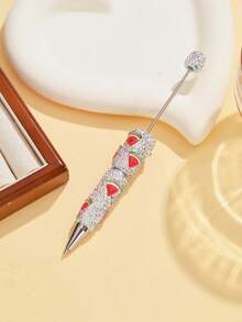 1/3/5/10pcs Multi-Color Luxury Fruit Crystal Beads Pen Refill, Black Ink, Smooth Writing, Full Covered Rhinestone Ballpoint Pen, Creative DIY Jewelry Pen, School/Office/Study Supplies, Gift