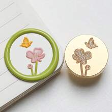 1 Pc, Knitted Series Wax Sealing Stamp Head, Suitable For Envelope Letter Paper/Wedding Invitation Letter/DIY Craft Stamp Decoration/Gift Decoration/Various Holiday Gifts,For School Supplies,Back To School