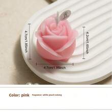 1pc Flower Shaped Scented Candle, Red-Yellow-White-Purple-Blue, Suitable For DIY Fragrance Candles, Home Decor, Christmas Decoration, Wedding Gift