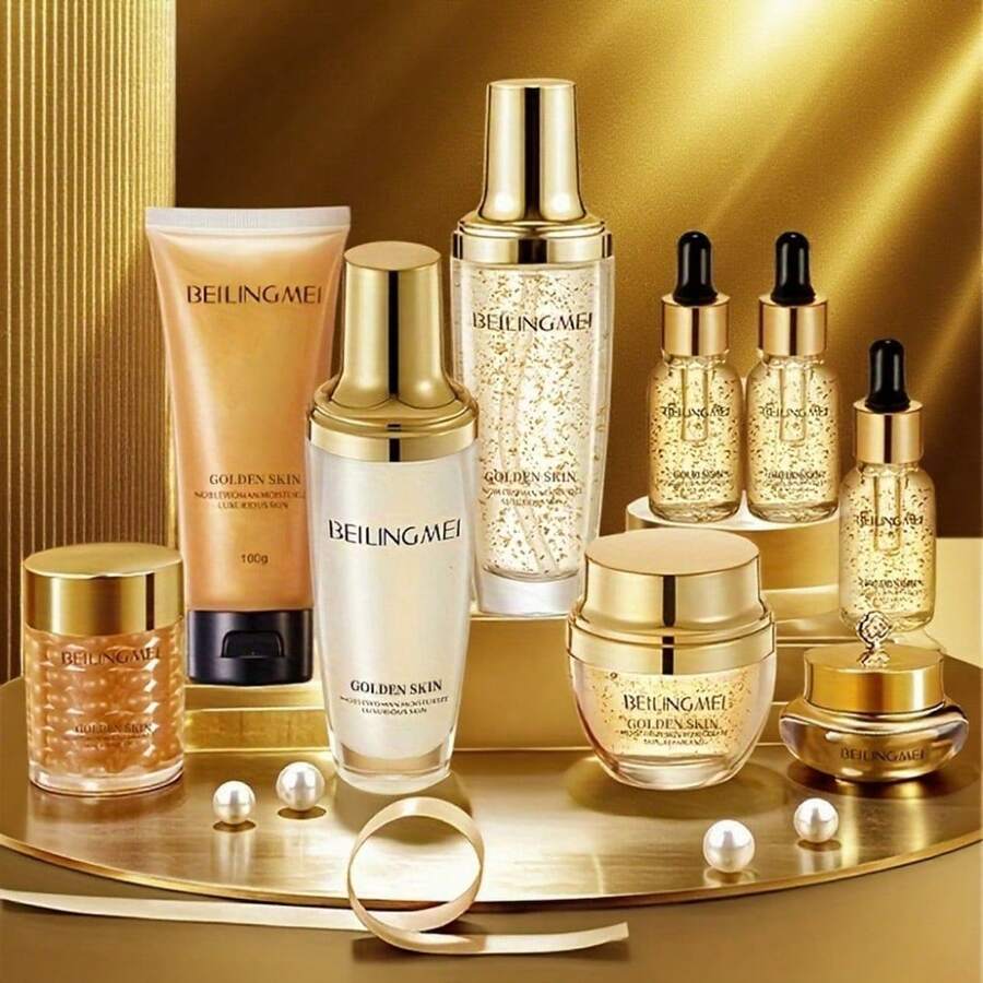 9pcs Skincare Set For Women- Hypoallergenic, Moisturize The Skin- Collagen& Hyaluronic Acid& Niacinamide Infused- Ideal For All Skin Types, Perfect Gift Set For Holidays& Birthdays - 保養套裝 - 查看 1
