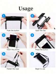 1 pieza Bolsa impermeable universal para teléfono, Funda impermeable para teléfono, Adecuada para iPhone 14, 13, 12, 11Pro Max, XS Plus y Galaxy S22, S23 y otros teléfonos móviles de 7.0 pulgadas o menos, Bolsa impermeable 3D para teléfono móvil, Compatible con iPhone 5/3/2/1 y otros modelos de teléfonos móviles, Adecuada para natación, buceo, rafting y otros deportes acuáticos, Funda para teléfono móvil, Billetera, Adecuada para deportes al aire libre, vacaciones de verano, viajes a la playa, piscina de resort