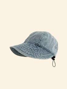 Raw Hem Bucket Hat Letter Label Basin Hats Stylish Versatile Lightweight Fisherman Hats(NA&AN Random Letters) -1