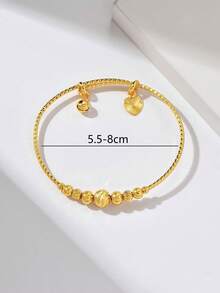 1pc EU&US Fashion Elegant Minimalist Commuter Golden Color Adjustable Open Bangle Bracelet For Women - A - View 22