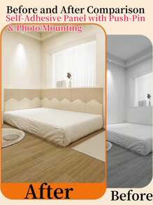 1 Piece Wall Mounted Soft Cushion Padding Anti-Collision Wall Protector, Reusable Home/Office Decorative Bulletin Board, Self-Adhesive Felt Wall Sticker For Covering Wall Imperfections, Suitable For Bedroom, Study, Living Room, Entryway, Office