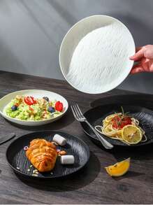 2个圆形托盘，塑料餐具盘子，幼儿园家用杯碟，餐饮快餐烧烤盘，厨房用品，万圣节和圣诞节派对用品