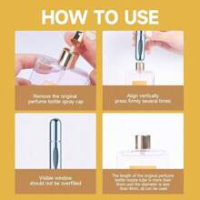 Juego de 4 atomizadores de perfume de viaje - Botellas de spray recargables y a prueba de fugas de 5ml con niebla ultrafina, dispensador de fragancia portátil aprobado por la TSA para el bolso, el gimnasio, la oficina y las vacaciones, color plateado